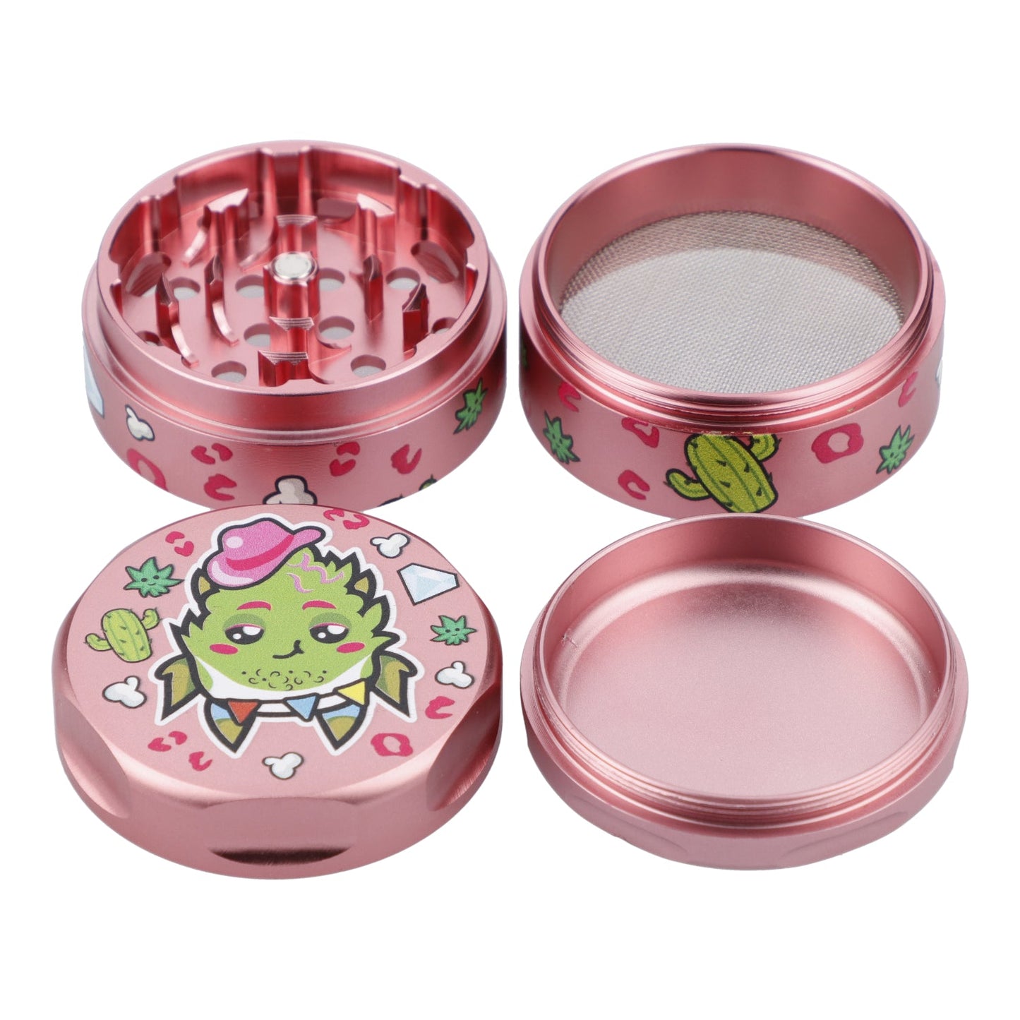 55mm Pink Kush 3 Stage Grinder - Pink